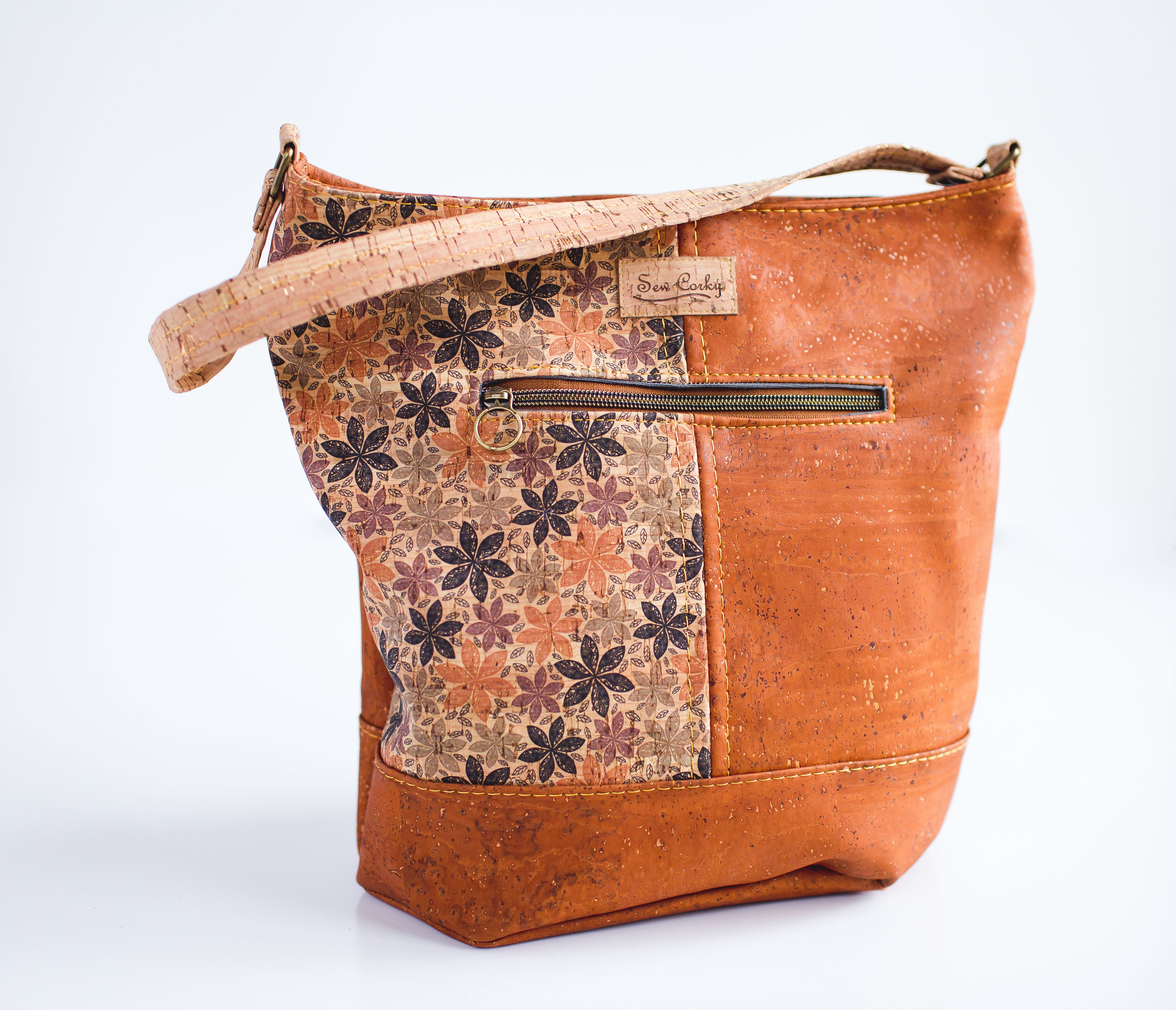 F8-The Norah Bucket Handbag in Cinnamon and Floral
