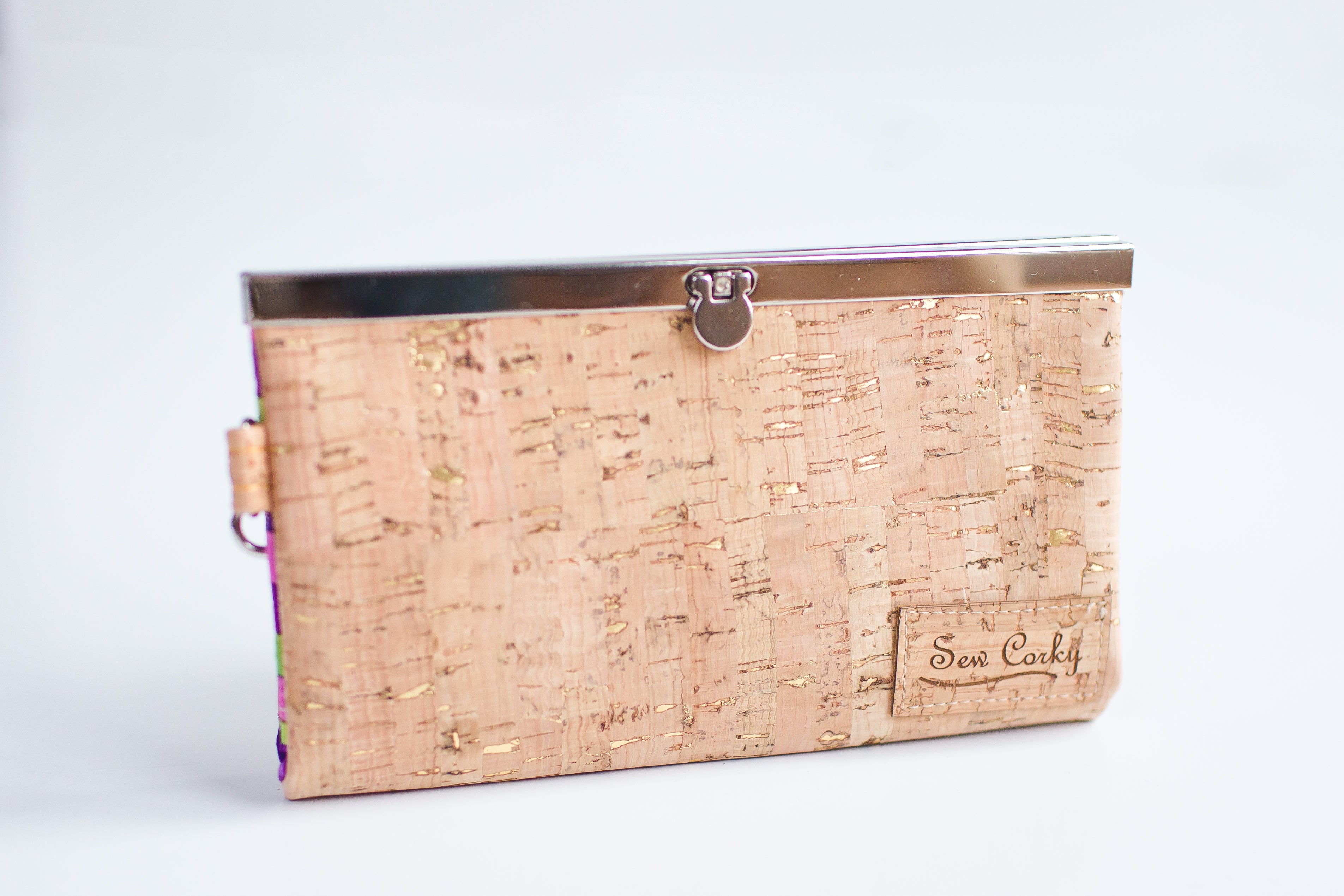 B5-Gracie Womens Wallet in Natural Cork and Silver