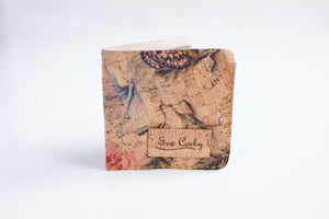 D5-Bifold Feathered Print Cork Wallet
